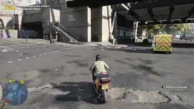 [Watch Dogs Legion] copter bike taking off