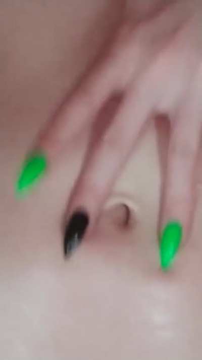 Goth girl navel play 3