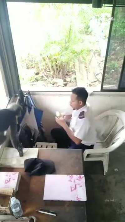 My man wanted one last bite