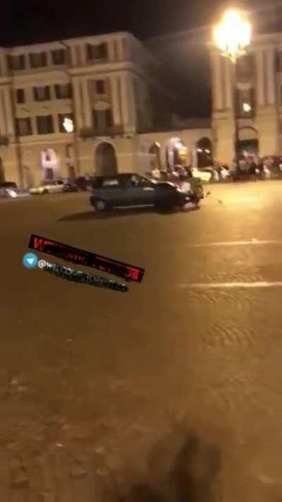 Celebrating the semi-final in Italy. The guy(20) and his Gf(14) are fine