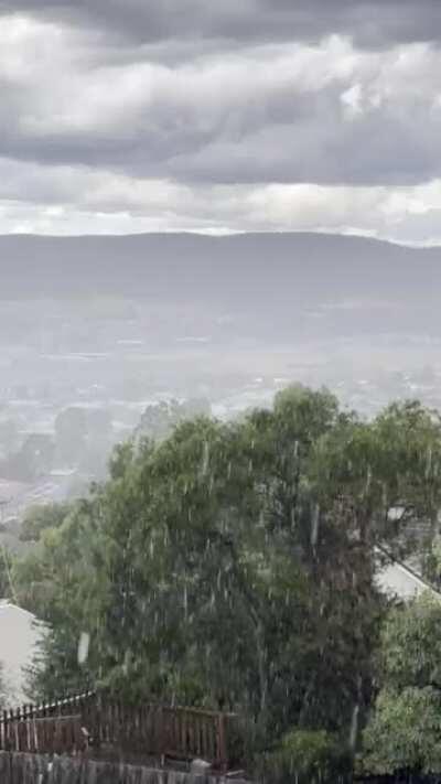 Rain right now in Launceston, Tasmania