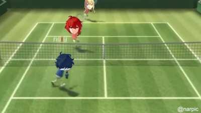 Actual tennis match Diluc vs Kaeya