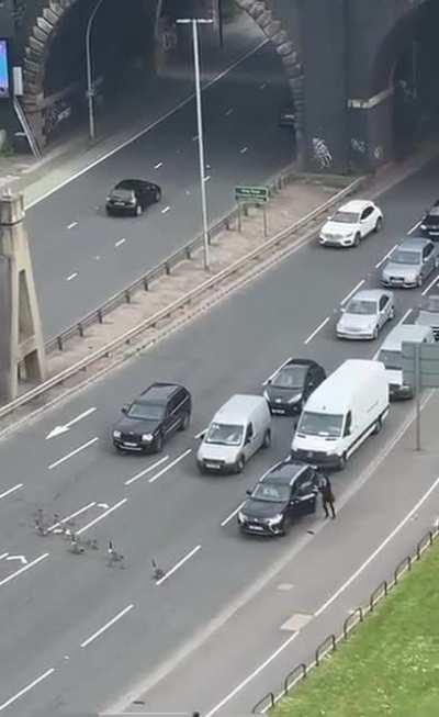 Letting the ducks cross