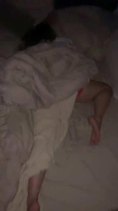 Wifes sleep time to play