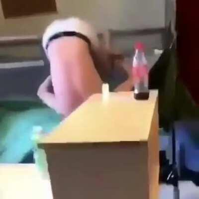 He will be choosing the bottom bunk next time