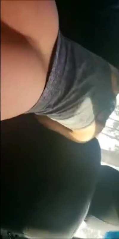 Fucking huge bbc on parkinglot in car