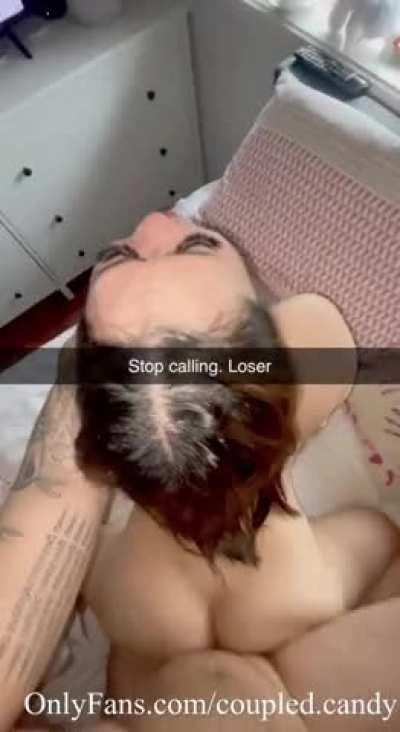 hey cuck, you were right, your sister can take a big dick inside her 😂, she is quite the slut