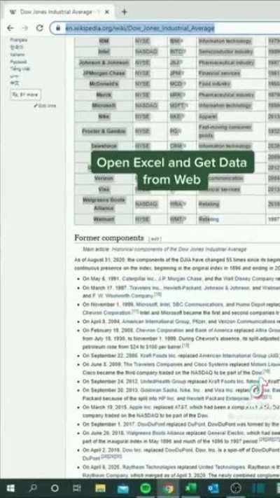 Easy way of copying web data to excel.