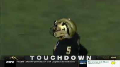 Western Michigan beats Toledo after scoring a touchdown on a fake spike play. Toledo had a 99.6% chance to win this game with 1:08 left in the game