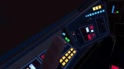 Made a Hyperspace sequence in rec room! Proud of result.