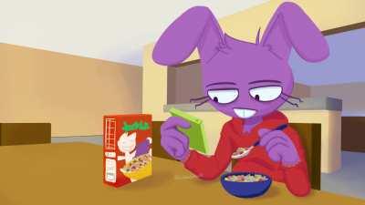 kinda animated Beanie having breakfast (attempt at making an animated wallpaper)