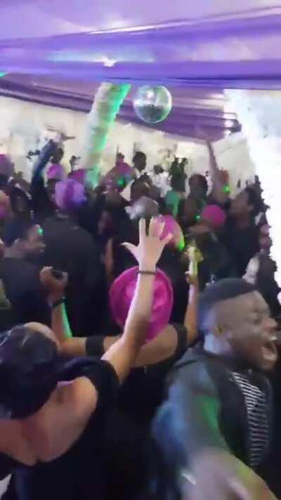 Rocking out at Nigerian wedding