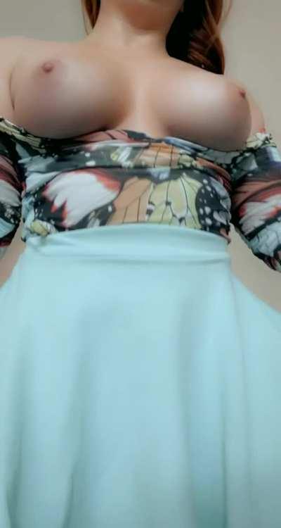 Can you imagine these big perky tits as I ride you?