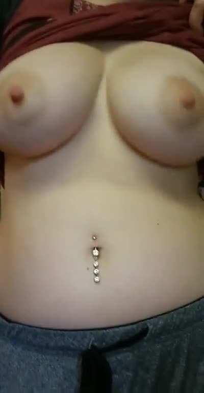 When your tits are full of milk, they don't quite drop anymore...