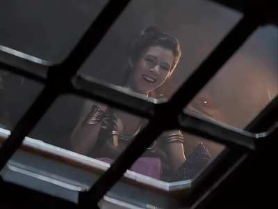 Slow Motion - Leia Being Pulled Back by Jabba for Rejoicing in the Rancor’s Death in 4K UHD 60fps w/ Camera Tracking in 4:3 Aspect Ratio