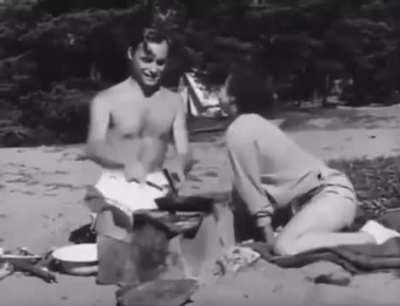 he's making pancakes