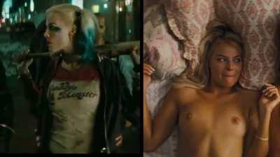 Margot Robbie - Supervillain Dressed vs Undressed