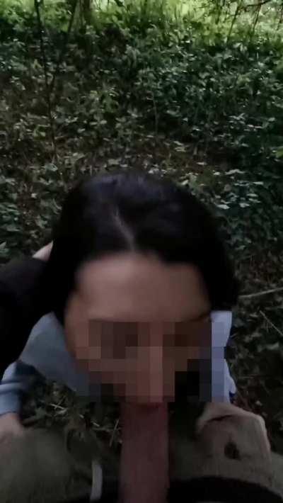 Huge cock destroyed my throat in public 😈