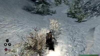 You can go further if you draw your weapon after using the Whirlwind Sprint shout