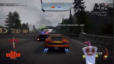 Voy manejando bien rápido