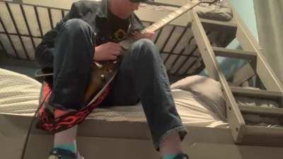 Ok so I’ve been practicing the solo to domination for less than a week. Someone said that my playing was a disgrace since it sounded bad. I just try my best at guitar and I really wish the guitar community wasn’t toxic. I know it’s not the best cover but 