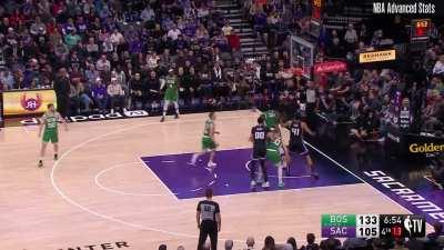 [Highlight] Keon Ellis hits the rare double clutch 3!