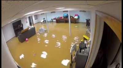 When the water comes to you.