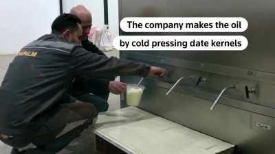 Algerian man turns date kernels into oil. 100% natural oil, and the extraction method is considered one of the noblest ways to extract it.