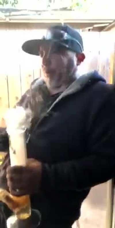 Man couldn't handle his smoke