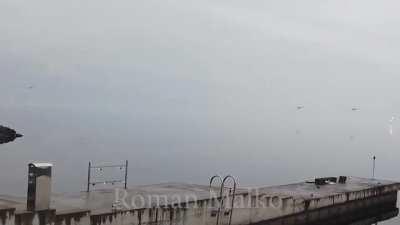 Ukrainians shooting down Russian choppers