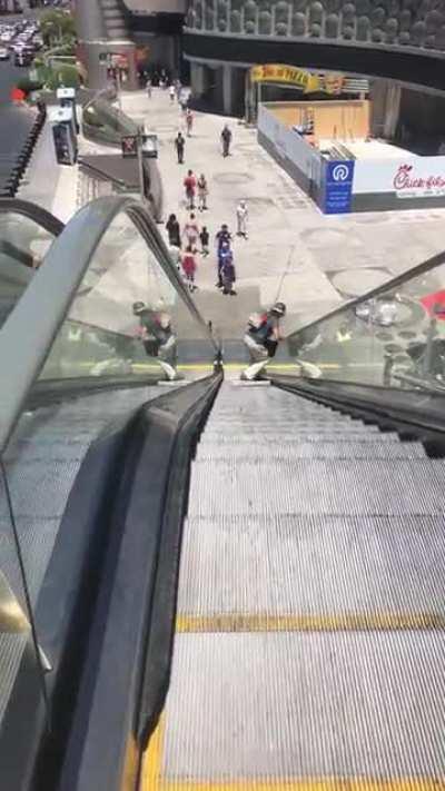 Escalator Surfing in Vegas