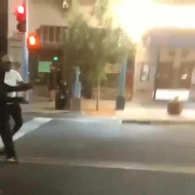 Real men defend their communities. Shout out to John Jones for protecting his hood.