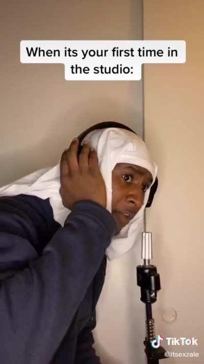 First time in the studio