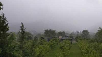 Thunderstorms up in the mountains