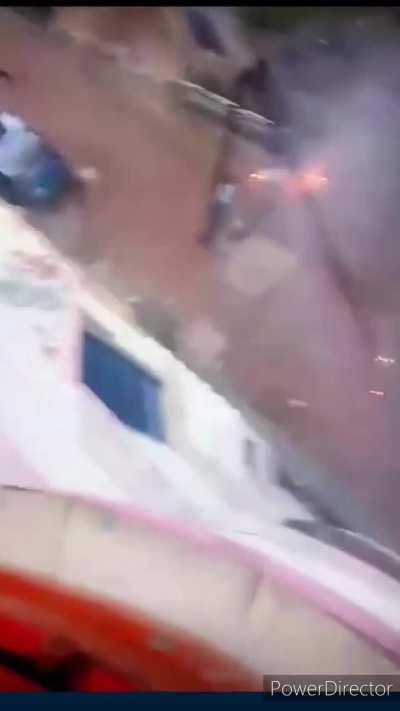 2 workers electrocuted to death in Bangladesh. Multiple angles of the incident