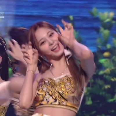 Tzuyu - yellow, black & white outfit, alcohol free performance, achoo, 210620, KNN SBS UHD Inkigayo, achoo