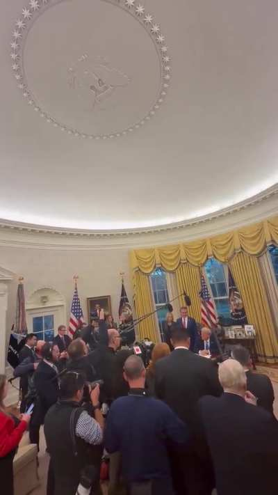 President Trump says he WILL BE imposing tariffs on the European Union: “Do you want the truthful or political answer? Absolutely. They have treated us so terribly.”