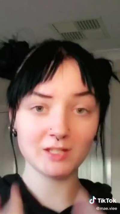 Oh dear god. The tags to the video read #DissociativeIdentityDisorder #alter and other shit