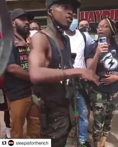 Armed protesters practicing their 2nd amendment rights