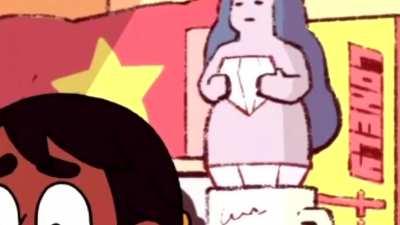 reminder the gem in the moon goddess statue is still just vibing in stevens room two and a half years after the beginning of era 3