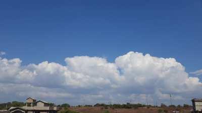 Timelapse of cumulonimbus clouds.