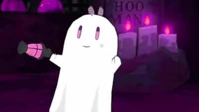 [Template] HoloMyth Halloween Ghost Mumei Nanashi dancing to Sakamoto Desu Ga theme Heat Up