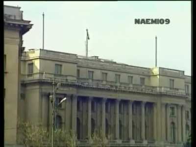 Romanian dictator Nicolae Ceaușescu's last speech, where the crowd started to revolt mid-speech and started the Romanian Revolution of 1989. Ceaușescu and his wife were tried four days later and executed.