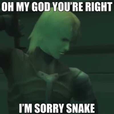 Solid Snake teaches Raiden an important lesson