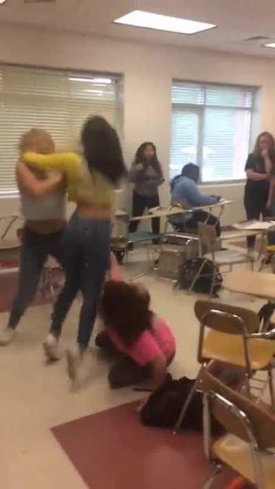 I wasn’t recording, I was in the corner of the room. It was finals week and the chick in the yellow was the chick in the pinks cousin