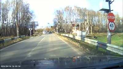 Russia. Driver of VAZ-2107 died after hit by train.