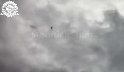 The MiG-29 airstrike by an American GBU-62 guided aerial bomb on a building with ammunition and Russian soldiers. April 2025, location not disclosed.