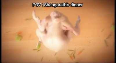 POV: Sheogorath invited you to dinner.
