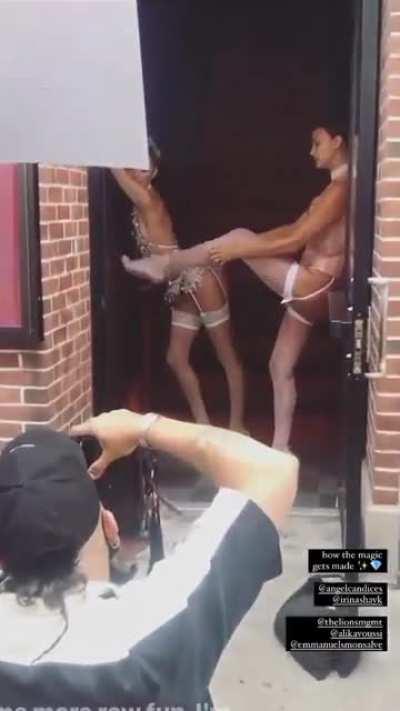 Irina and Candice, shots from CR Fashion Book