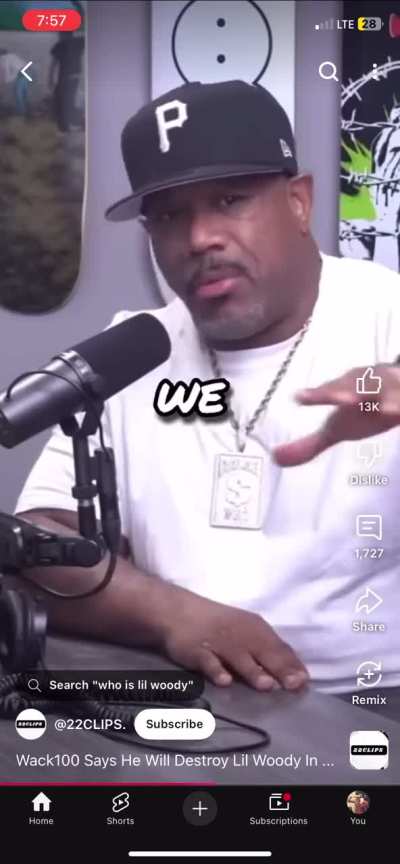 Wack 100 says he will slap & spit on woody